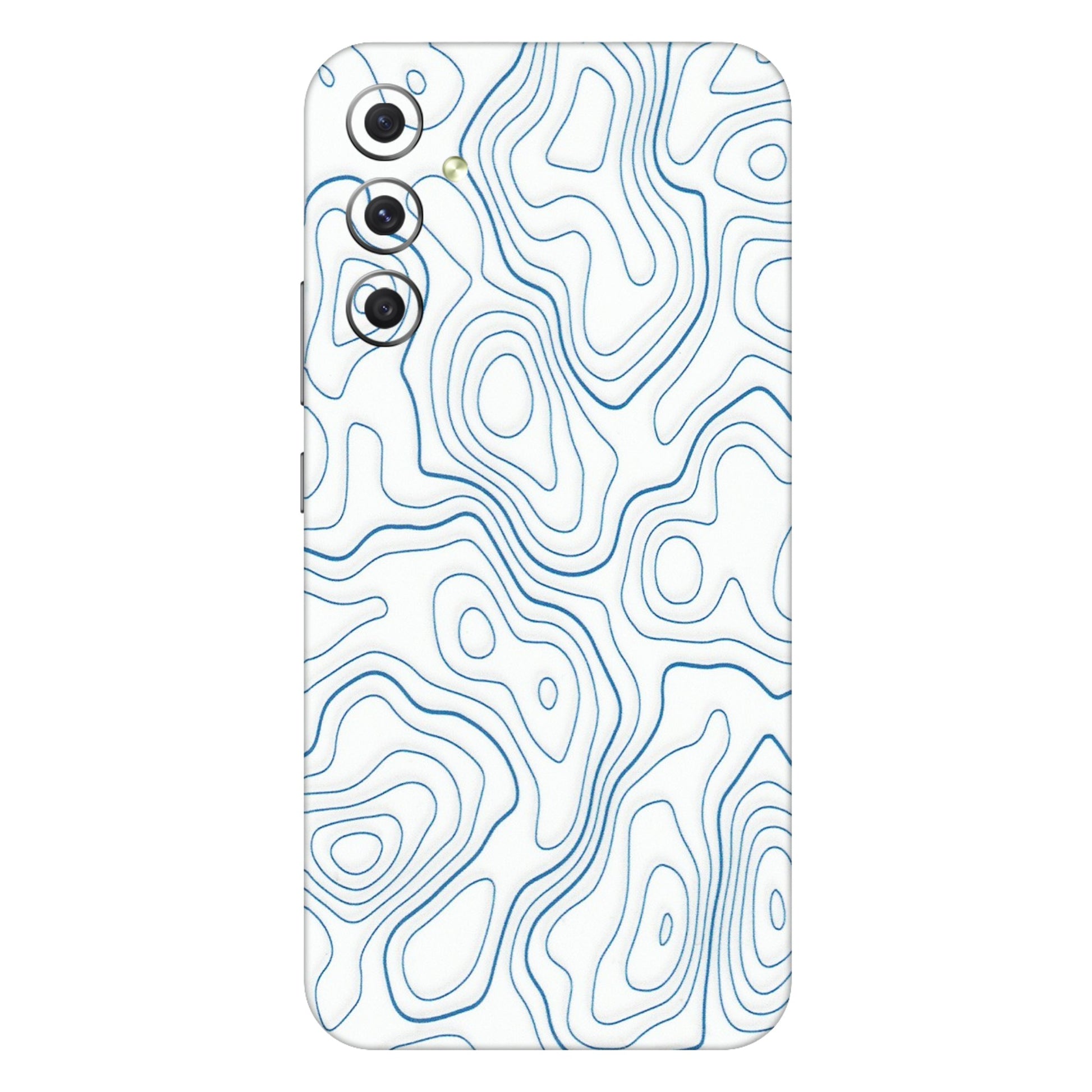Samsung A/S Series Phone Skins (All Models) - Blue And White Swirls - Matte Finish (M-139) Samsung Galaxy A34 (5G)
