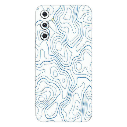 Samsung A/S Series Phone Skins (All Models) - Blue And White Swirls - Matte Finish (M-139) Samsung Galaxy A34 (5G)