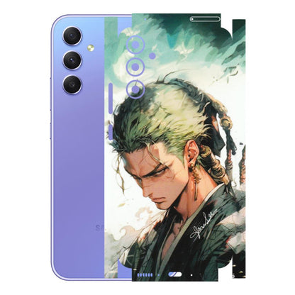 Samsung A/S Series Phone Skins (All Models) - New Roronoa Zoro One Picece Anime - Matte Finish (M-140) Samsung Galaxy A34 (5G)