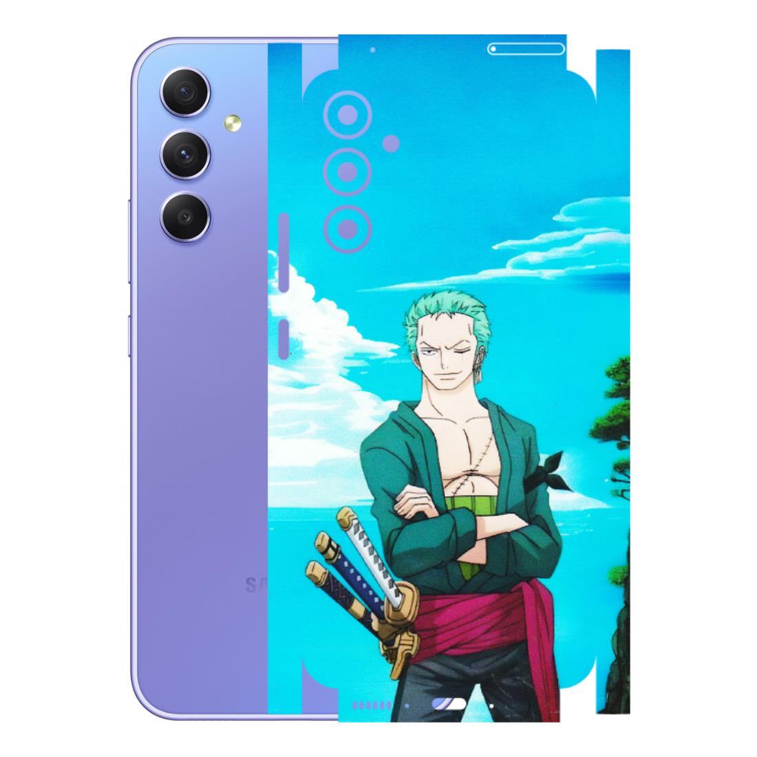 Samsung A/S Series Phone Skins (All Models) - Cool Swordman Zoro Anime - Matte Finish (M-143) Samsung Galaxy A34 (5G)