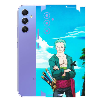 Samsung A/S Series Phone Skins (All Models) - Cool Swordman Zoro Anime - Matte Finish (M-143) Samsung Galaxy A34 (5G)