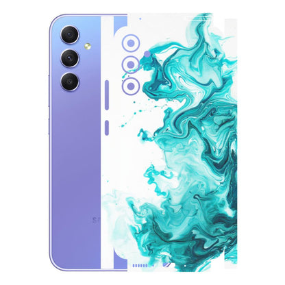 Samsung A/S Series Phone Skins (All Models) - Sky Blue Abstract Colour - Matte Finish (M-146) Samsung Galaxy A34 (5G)
