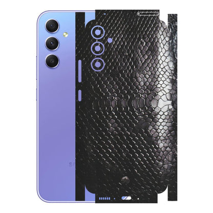 Samsung A/S Series Phone Skins (All Models) - Black Snack Leather - Matte Finish (M-147) Samsung Galaxy A34 (5G)