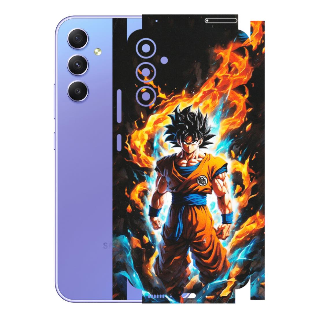 Samsung A/S Series Phone Skins (All Models) - Goku Transformation Anime - Matte Finish (M-159) Samsung Galaxy A34 (5G)