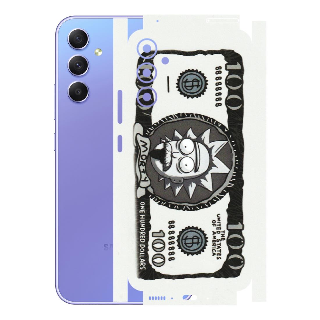 Samsung A/S Series Phone Skins (All Models) - Rick And Morty Hundred Dollar Anime - Matte Finish (M-161) Samsung Galaxy A34 (5G)
