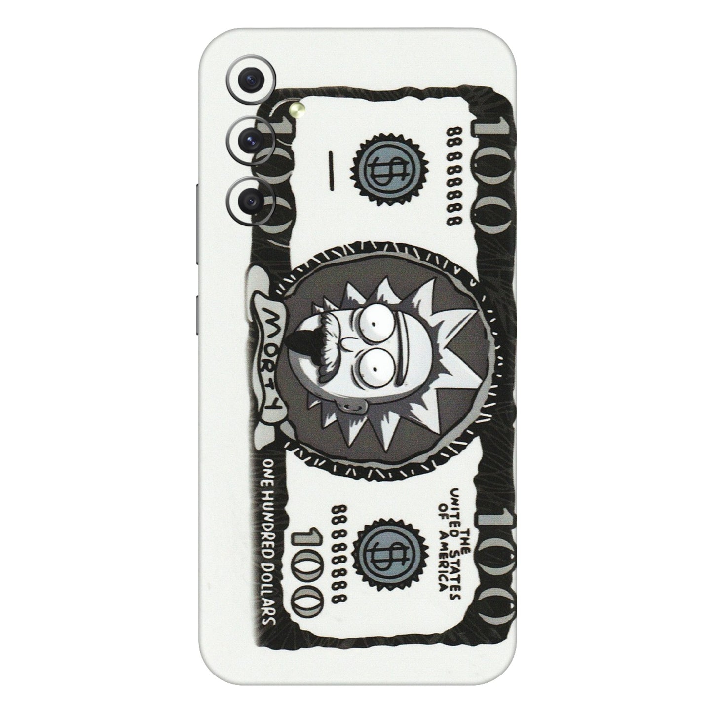 Samsung A/S Series Phone Skins (All Models) - Rick And Morty Hundred Dollar Anime - Matte Finish (M-161) Samsung Galaxy A34 (5G)