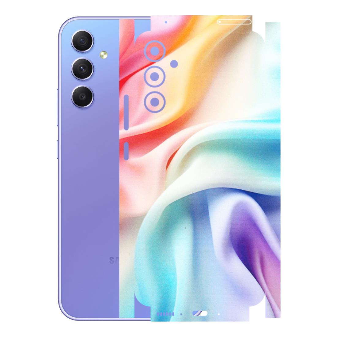 Samsung A/S Series Phone Skins (All Models) - Colourful Silk Cloth - Matte Finish (M-165) Samsung Galaxy A34 (5G)