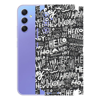Samsung A/S Series Phone Skins (All Models) - Hi Hello Doodles - Matte Finish (M-25) Samsung Galaxy A34 (5G)