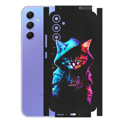 Samsung A/S Series Phone Skins (All Models) - Cyberpunk Cat - Matte Finish (M-45) Samsung Galaxy A34 (5G)