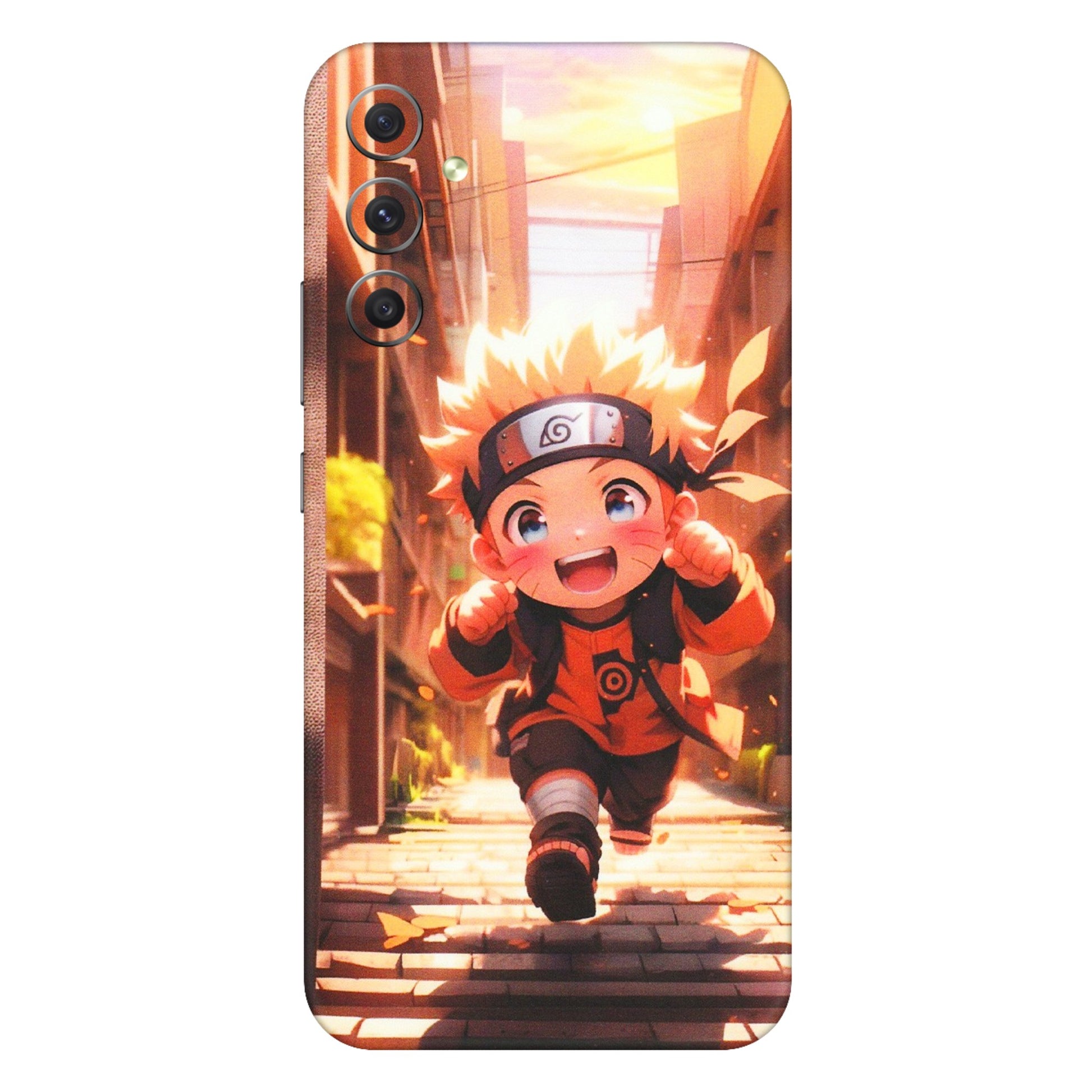 Samsung A/S Series Phone Skins (All Models) - Naruto Cute Toon Running - Matte Finish (M-04) Samsung Galaxy A34 (5G)