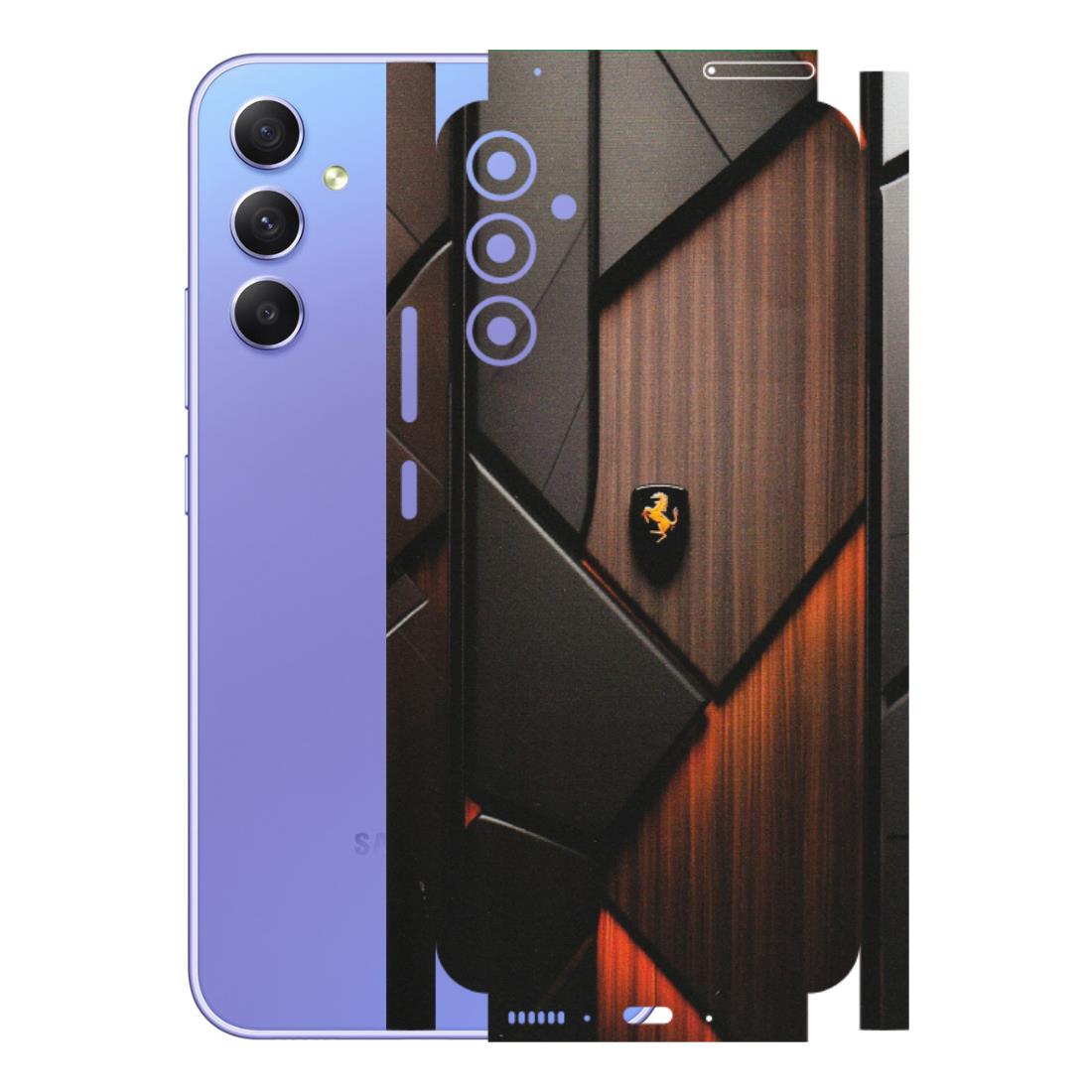 Samsung A/S Series Phone Skins (All Models) - Lambo Beauty Wood Pattern Sober - Matte Finish (M-51) Samsung Galaxy A34 (5G)