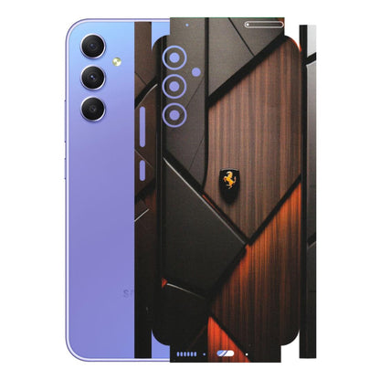 Samsung A/S Series Phone Skins (All Models) - Lambo Beauty Wood Pattern Sober - Matte Finish (M-51) Samsung Galaxy A34 (5G)