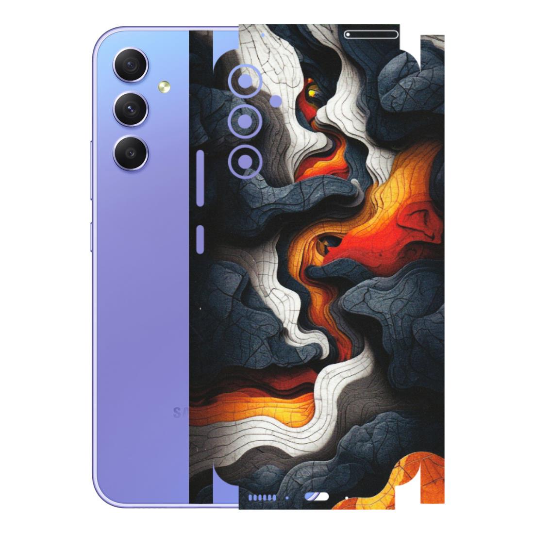 Samsung A/S Series Phone Skins (All Models) - Abstract Volcanic Layers - Matte Finish (M-52) Samsung Galaxy A34 (5G)