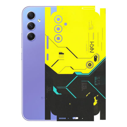 Samsung A/S Series Phone Skins (All Models) - Black Yellow Technica - Matte Finish (M-53) Samsung Galaxy A34 (5G)