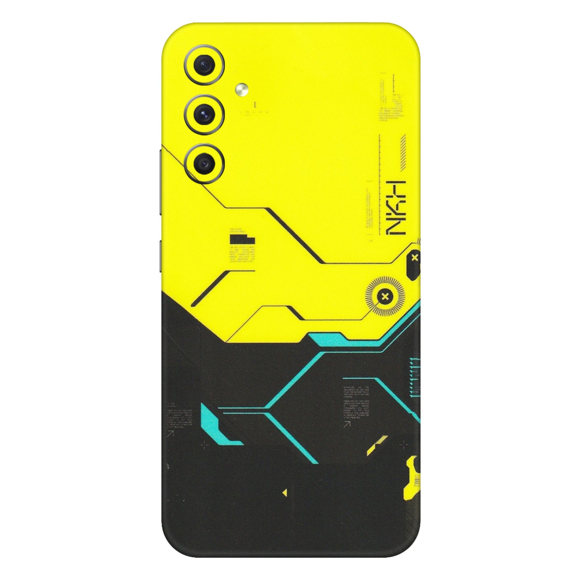 Samsung A/S Series Phone Skins (All Models) - Black Yellow Technica - Matte Finish (M-53) Samsung Galaxy A34 (5G)
