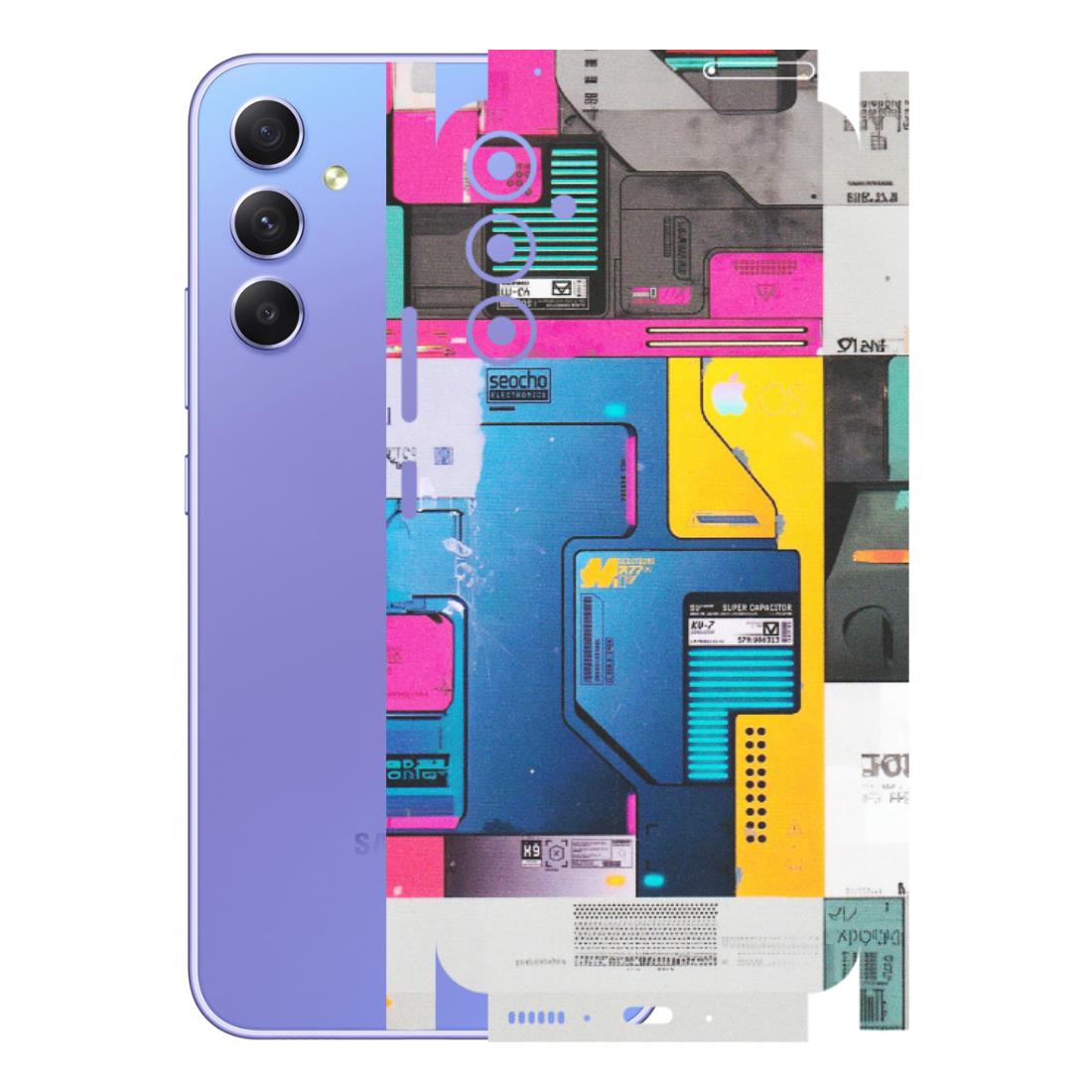 Samsung A/S Series Phone Skins (All Models) - Colourfull Motherboard Internals - Matte Finish (M-55) Samsung Galaxy A34 (5G)