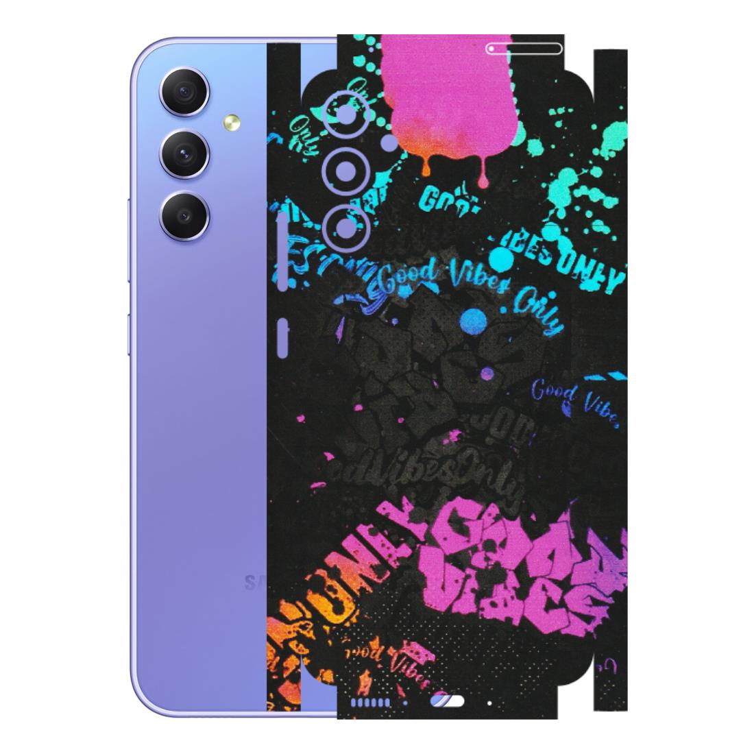 Samsung A/S Series Phone Skins (All Models) - Majestic Black Vibes - Matte Finish (M-62) Samsung Galaxy A34 (5G)