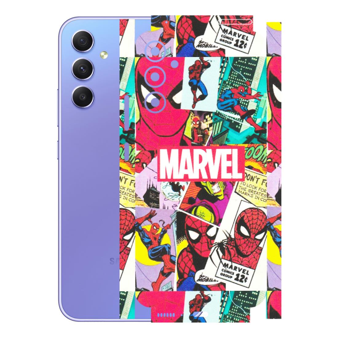 Samsung A/S Series Phone Skins (All Models) - Marvel Comic Spiderman Grafitti - Matte Finish (M-72) Samsung Galaxy A34 (5G)