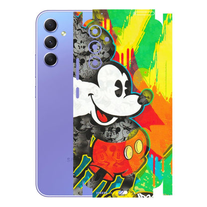 Samsung A/S Series Phone Skins (All Models) - Multiple Mickey With Colourful Texture - Matte Finish (M-84) Samsung Galaxy A34 (5G)