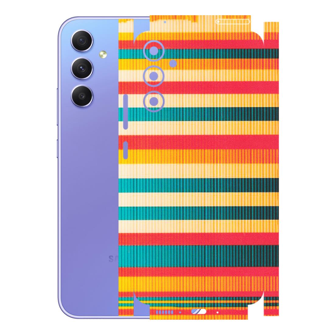 Samsung A/S Series Phone Skins (All Models) - Colourful Stripes Soothing Effect - Matte Finish (M-86) Samsung Galaxy A34 (5G)