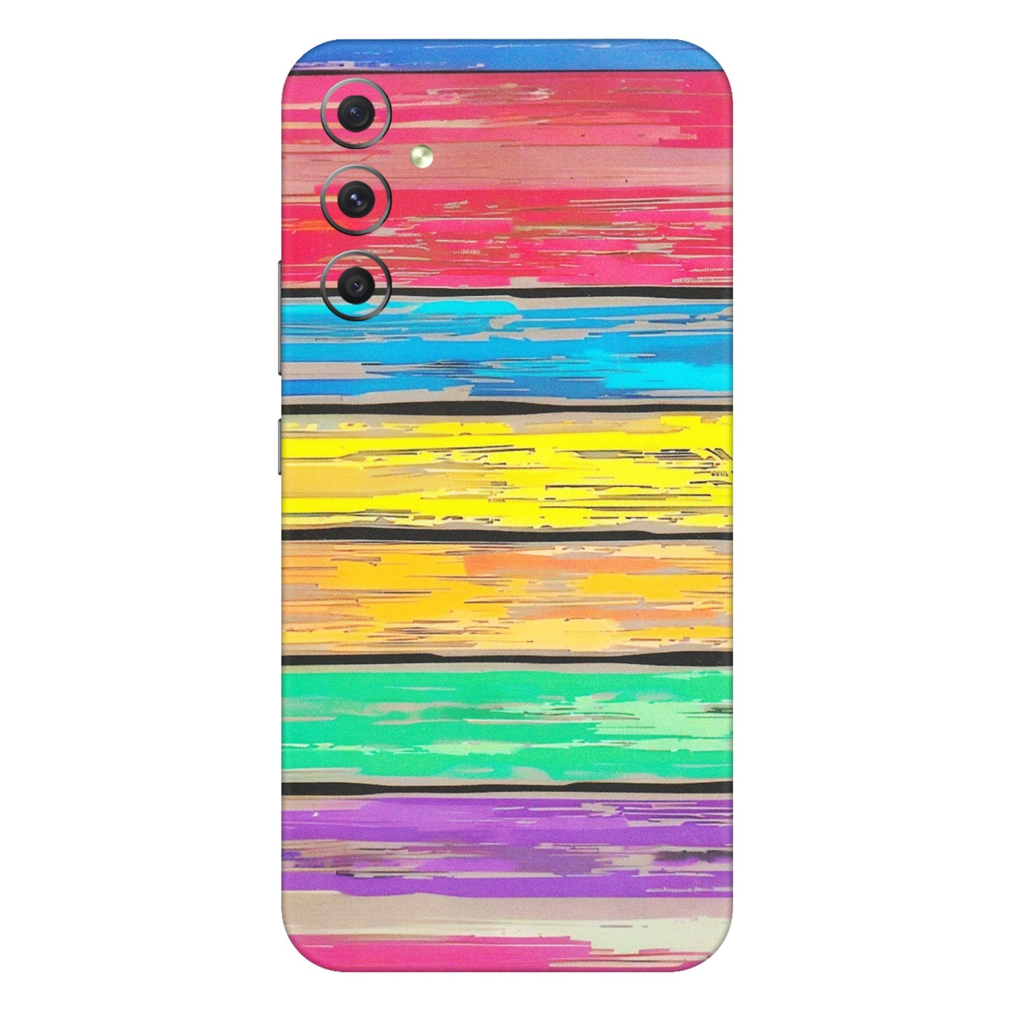 Samsung A/S Series Phone Skins (All Models) - Multi Colour Wooden Wall - Matte Finish (M-96) Samsung Galaxy A34 (5G)