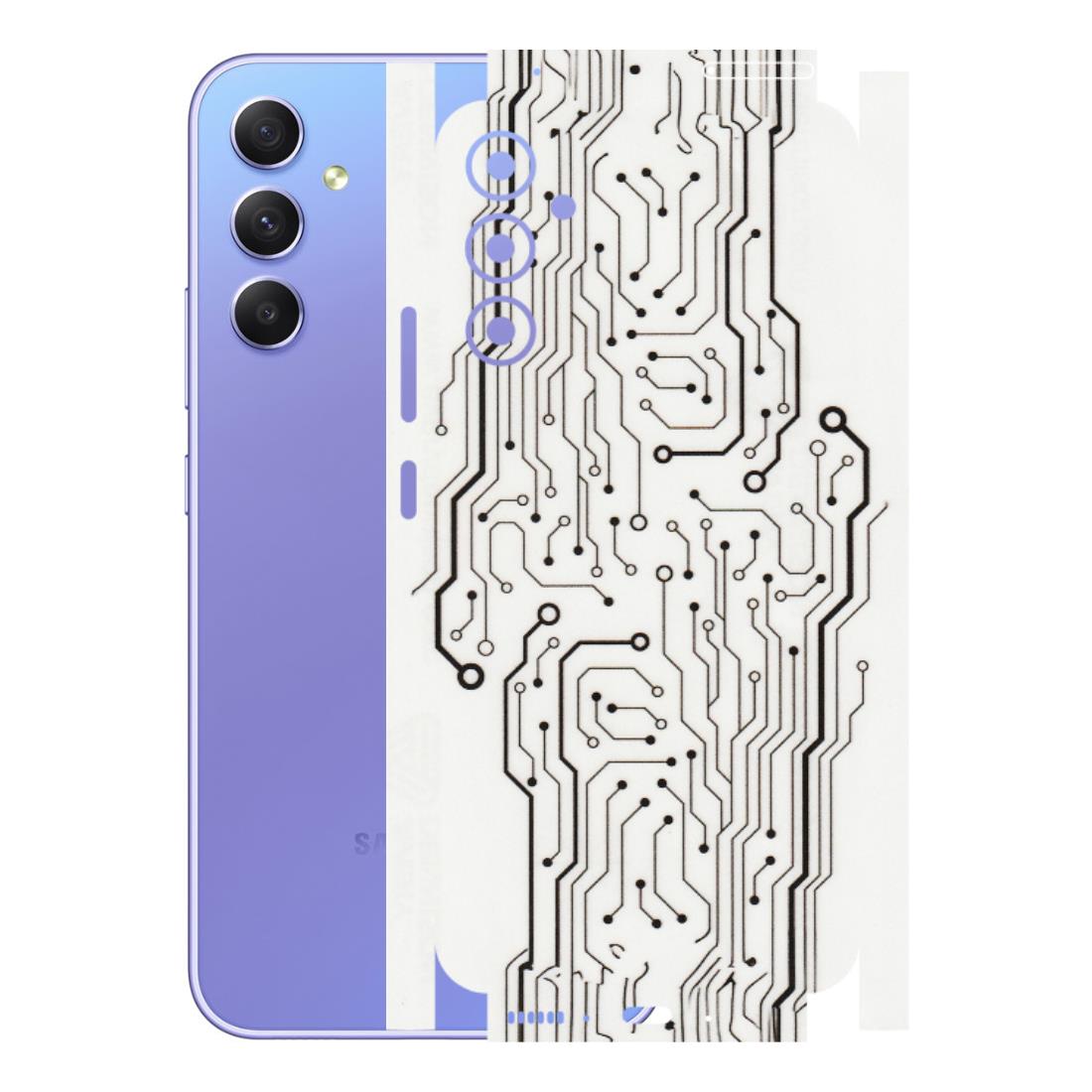 Samsung A/S Series Phone Skins (All Models) - Tech Circuits - Transparent Finish (T-03) Samsung Galaxy A34 (5G)