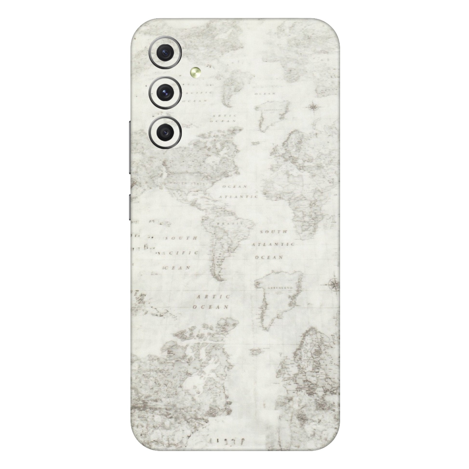 Samsung A/S Series Phone Skins (All Models) - World Travel Map - Transparent Finish (T-04) Samsung Galaxy A34 (5G)