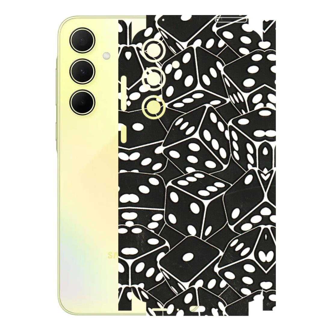 Samsung A/S Series Phone Skins (All Models) - Big Black Dices - 3D Embossed Finish (L-106) Samsung Galaxy A35 (5G)