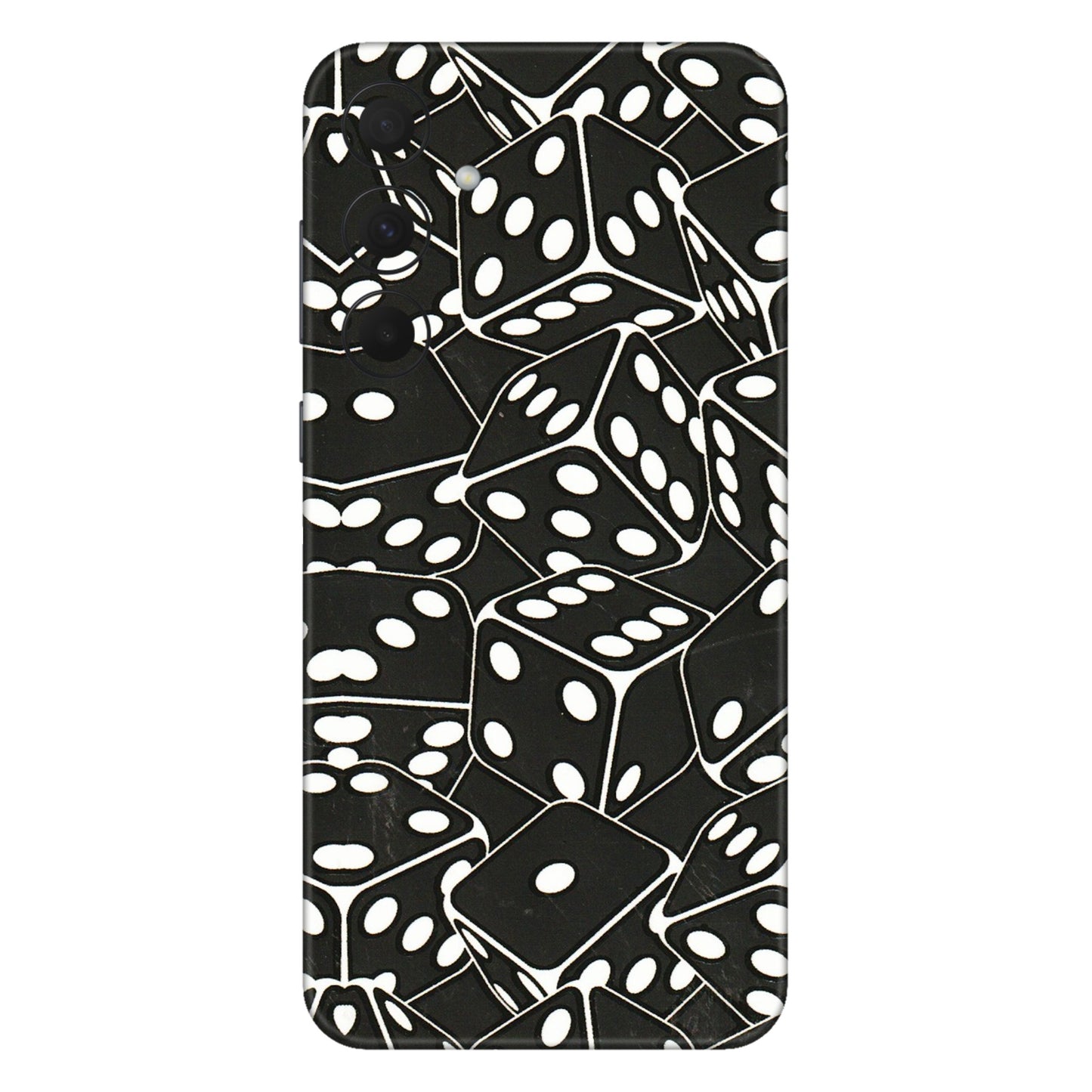 Samsung A/S Series Phone Skins (All Models) - Big Black Dices - 3D Embossed Finish (L-106) Samsung Galaxy A35 (5G)