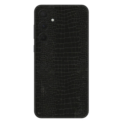 Samsung A/S Series Phone Skins (All Models) - Snake Leather Black - 3D Embossed Finish (L-107) Samsung Galaxy A35 (5G)