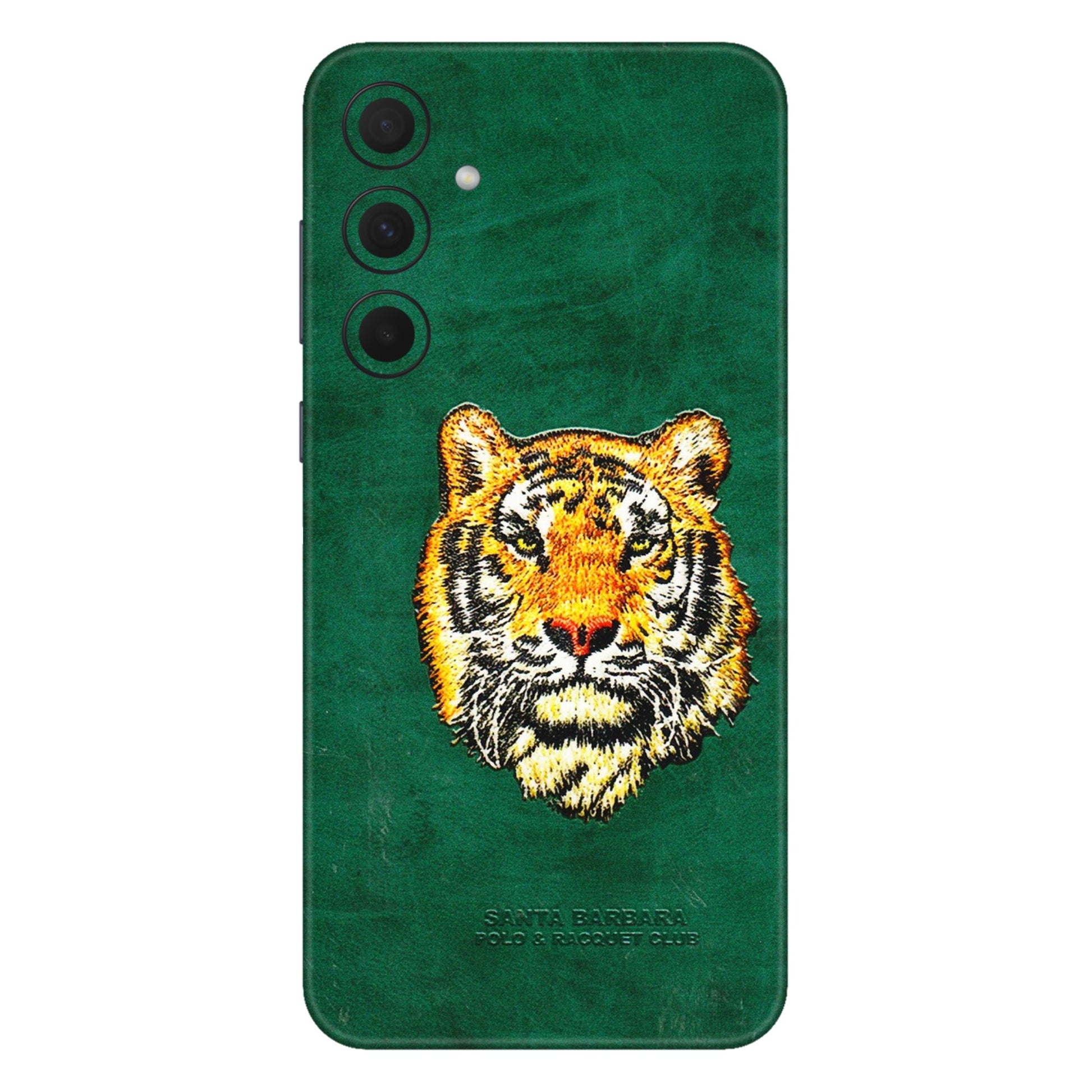 Samsung A/S Series Phone Skins (All Models) - Leather Feel Tiger - 3D Embossed Finish (L-111) Samsung Galaxy A35 (5G)