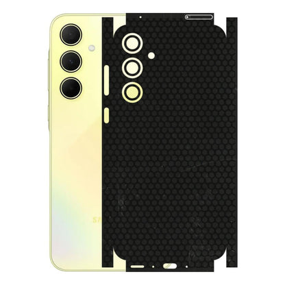 Samsung A/S Series Phone Skins (All Models) - Black honeycomb - 3D Embossed Finish (L-114) Samsung Galaxy A35 (5G)