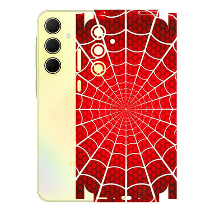 Samsung A/S Series Phone Skins (All Models) - Classic Spidey Web - 3D Embossed Finish (L-115) Samsung Galaxy A35 (5G)
