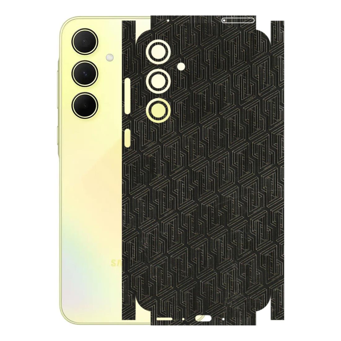 Samsung A/S Series Phone Skins (All Models) - Black Abstract Pattern - 3D Embossed Finish (L-117) Samsung Galaxy A35 (5G)