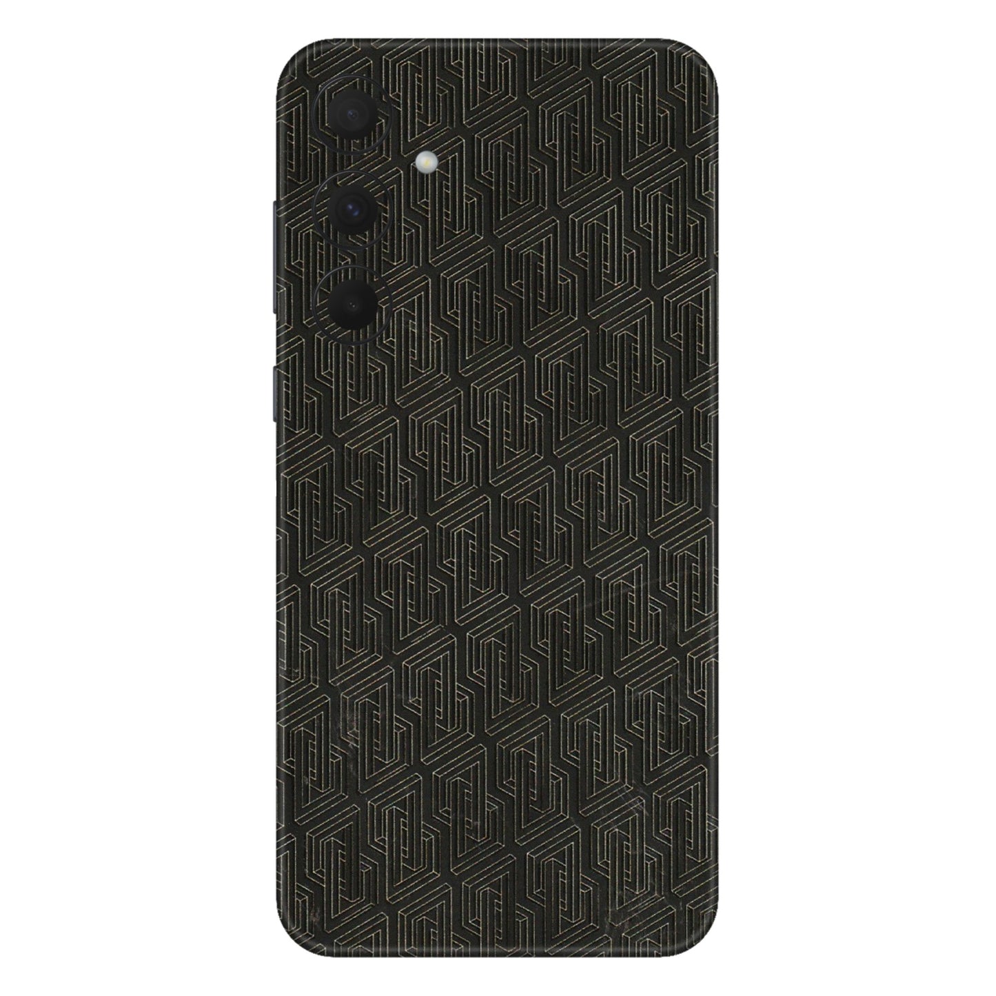 Samsung A/S Series Phone Skins (All Models) - Black Abstract Pattern - 3D Embossed Finish (L-117) Samsung Galaxy A35 (5G)