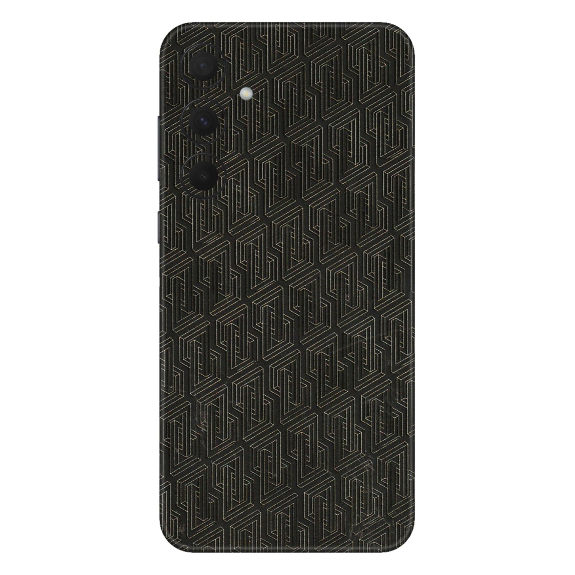 Samsung A/S Series Phone Skins (All Models) - Black Abstract Pattern - 3D Embossed Finish (L-117) Samsung Galaxy A35 (5G)