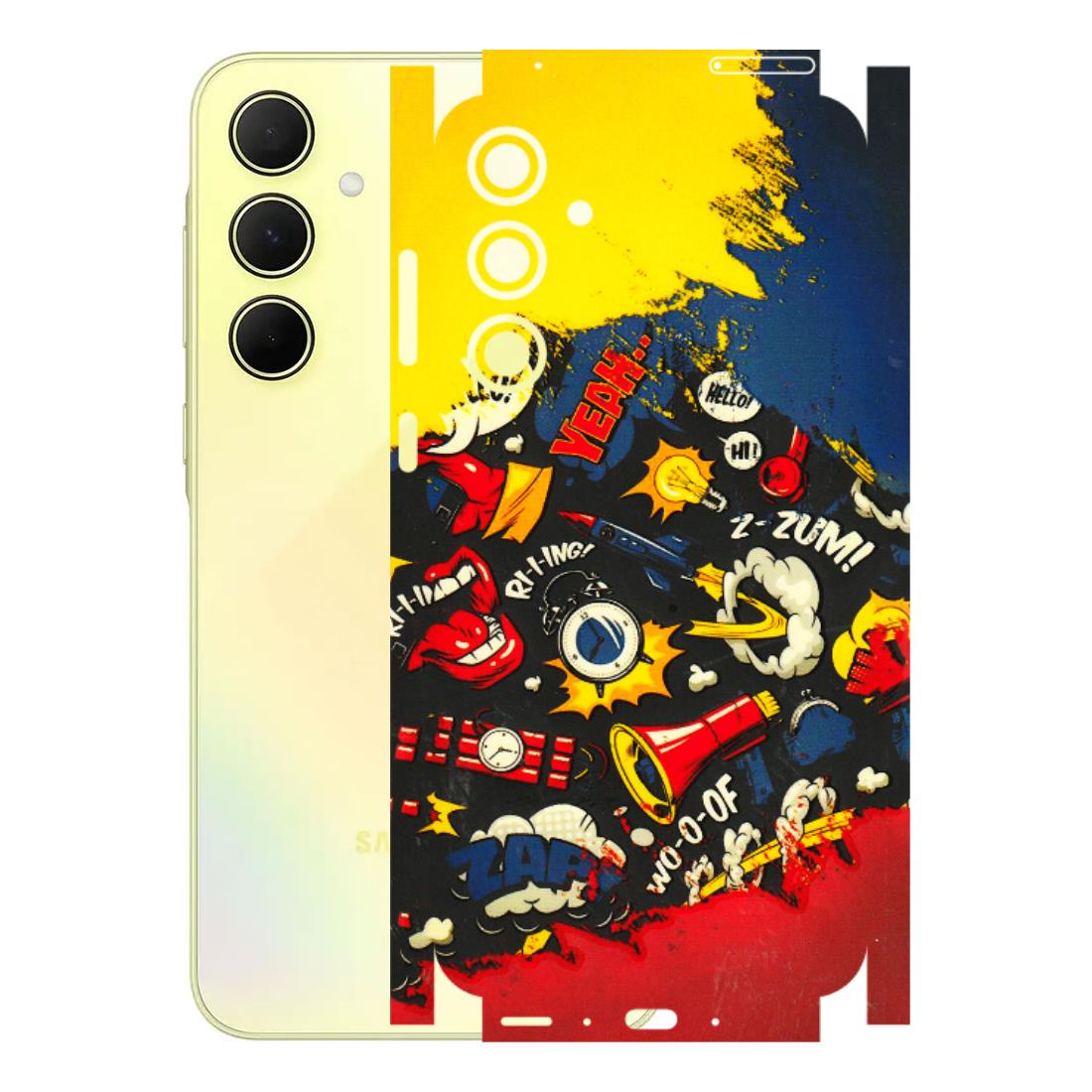 Samsung A/S Series Phone Skins (All Models) - Pacific Doodle Art - 3D Embossed Finish (L-120) Samsung Galaxy A35 (5G)