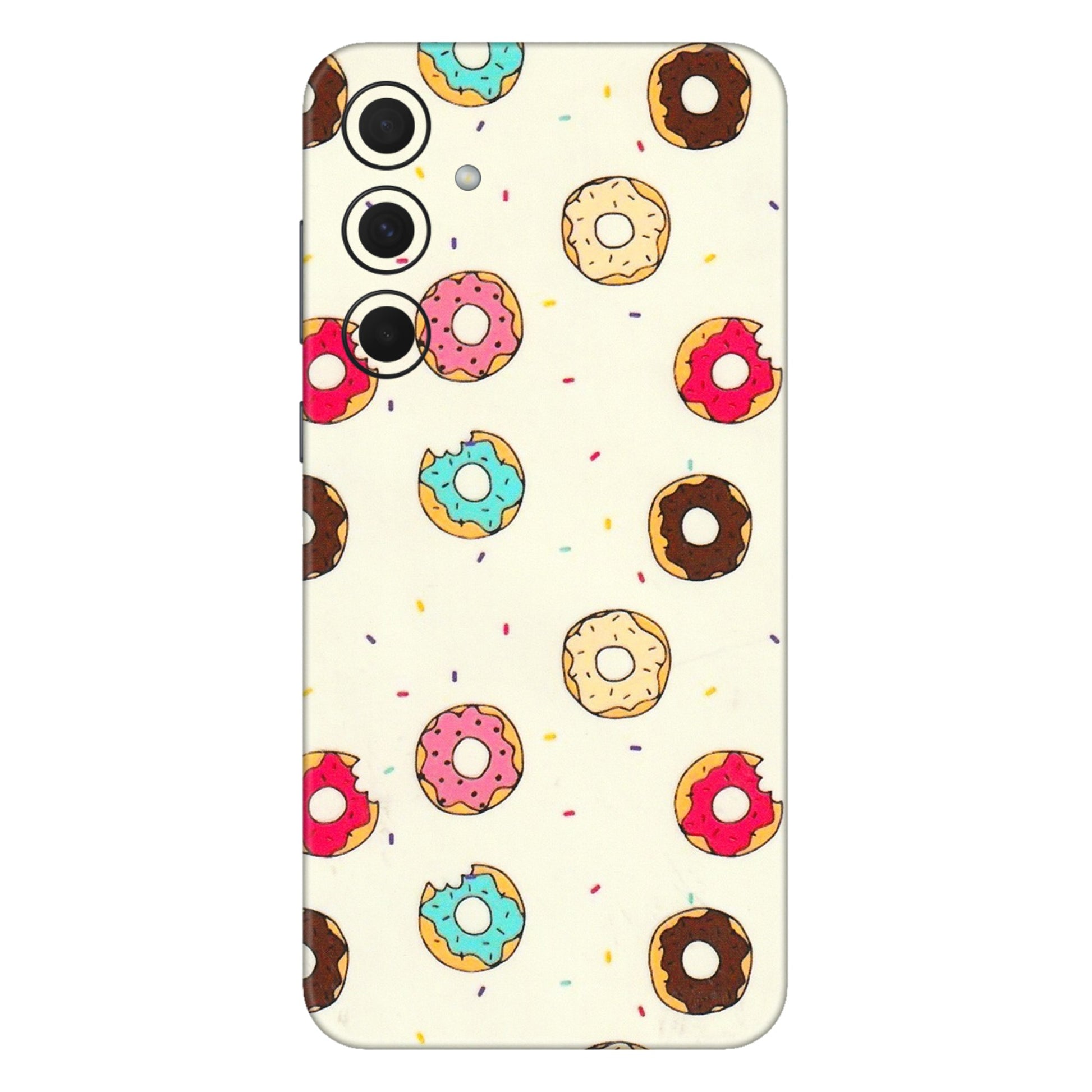 Samsung A/S Series Phone Skins (All Models) - Mini Donuts Doodle Art - 3D Embossed Finish (L-122) Samsung Galaxy A35 (5G)