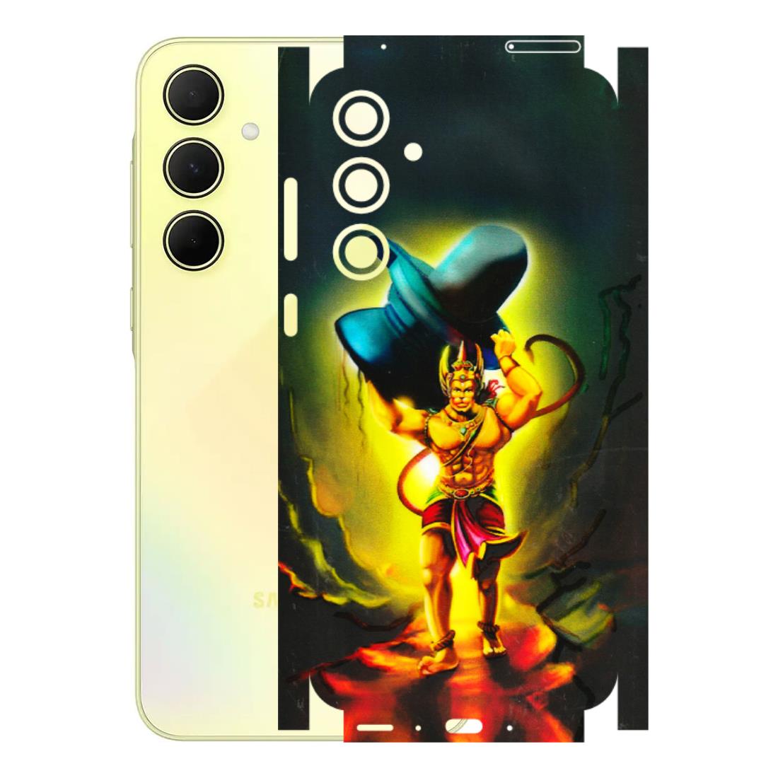 Samsung A/S Series Phone Skins (All Models) - Hanuman Ji - 3D Embossed Finish (L-128) Samsung Galaxy A35 (5G)