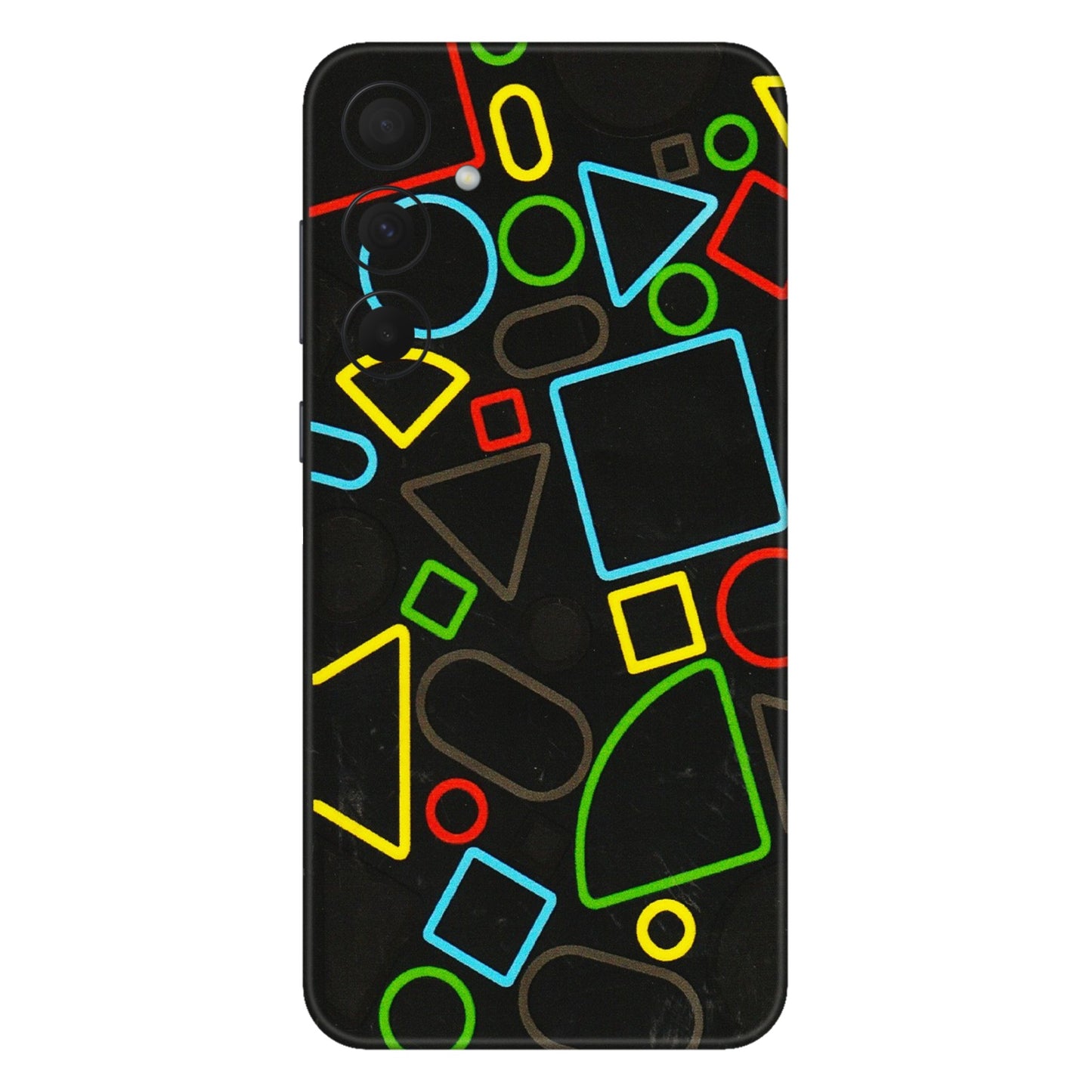 Samsung A/S Series Phone Skins (All Models) - Black Shapes - 3D Embossed Finish (L-131) Samsung Galaxy A35 (5G)