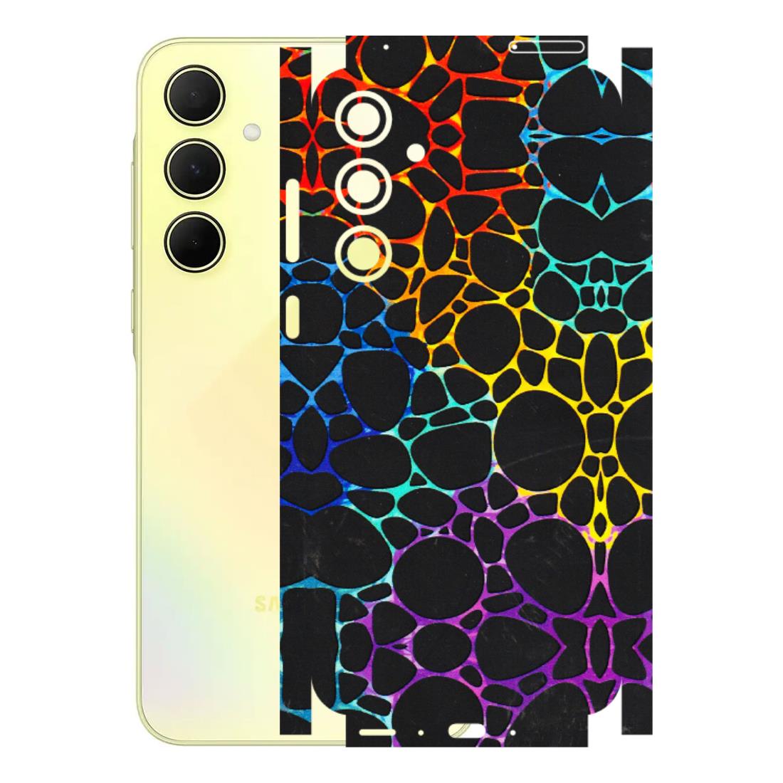 Samsung A/S Series Phone Skins (All Models) - Abstract Art MultiColour - 3D Embossed Finish (L-133) Samsung Galaxy A35 (5G)