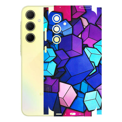 Samsung A/S Series Phone Skins (All Models) - Cube Doodle - 3D Embossed Finish (L-141) Samsung Galaxy A35 (5G)
