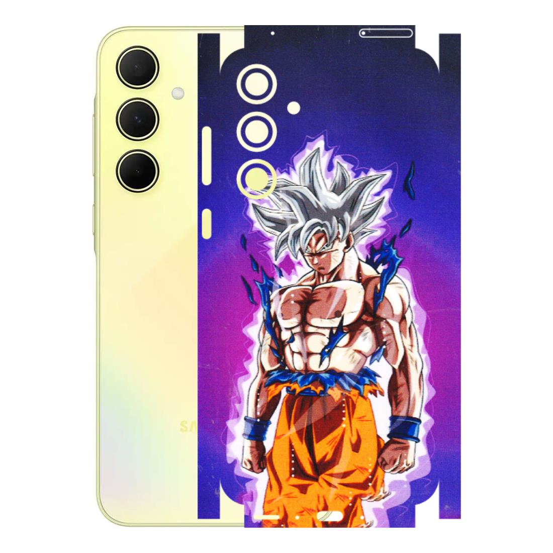 Samsung A/S Series Phone Skins (All Models) - Goku Purple Anime - 3D Embossed Finish (L-147) Samsung Galaxy A35 (5G)