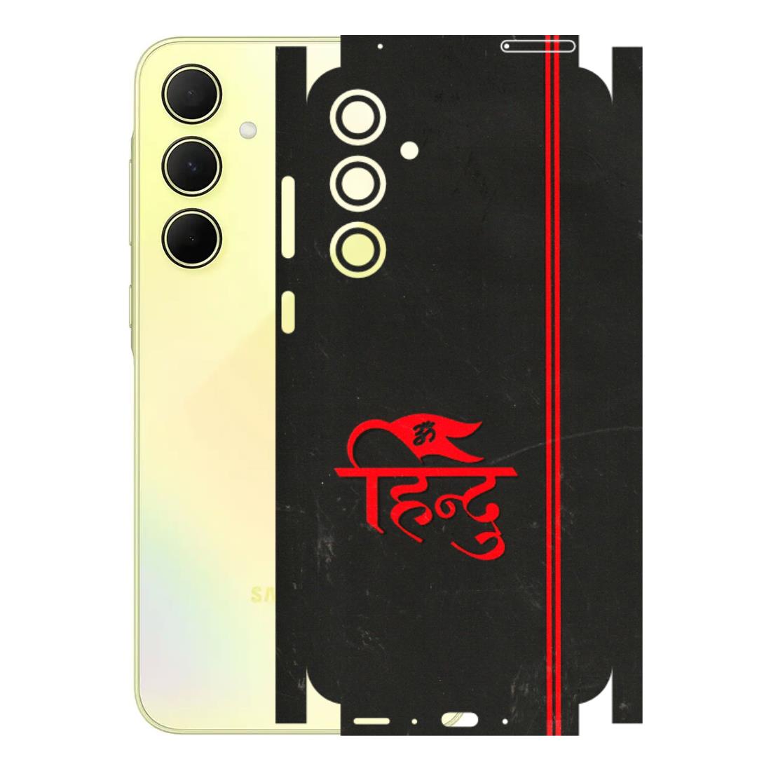 Samsung A/S Series Phone Skins (All Models) - Hindu Black - 3D Embossed Finish (L-153) Samsung Galaxy A35 (5G)
