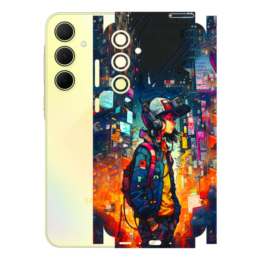 Samsung A/S Series Phone Skins (All Models) - Street Anime Guy - 3D Embossed Finish (L-158) Samsung Galaxy A35 (5G)