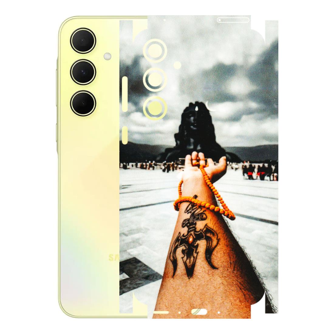 Samsung A/S Series Phone Skins (All Models) - Jai Adiyogi Mahakaal - 3D Embossed Finish (L-164) Samsung Galaxy A35 (5G)