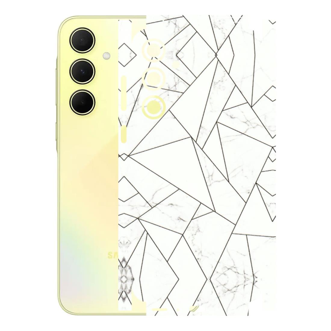 Samsung A/S Series Phone Skins (All Models) - Luxury White Marble Effect - 3D Embossed Finish (L-168) Samsung Galaxy A35 (5G)