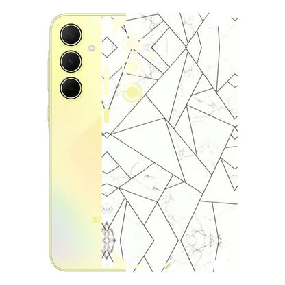 Samsung A/S Series Phone Skins (All Models) - Luxury White Marble Effect - 3D Embossed Finish (L-168) Samsung Galaxy A35 (5G)