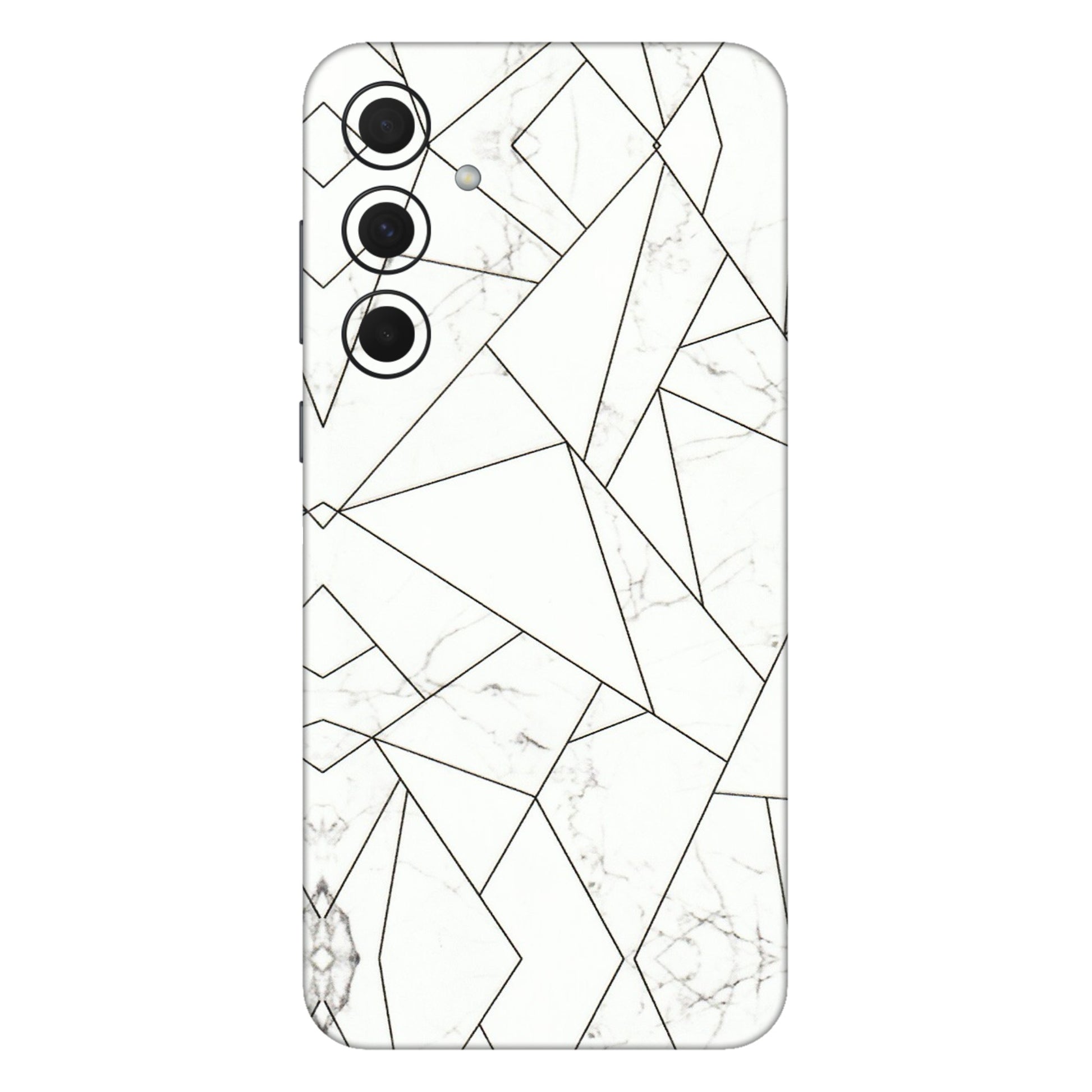 Samsung A/S Series Phone Skins (All Models) - Luxury White Marble Effect - 3D Embossed Finish (L-168) Samsung Galaxy A35 (5G)
