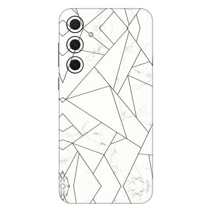 Samsung A/S Series Phone Skins (All Models) - Luxury White Marble Effect - 3D Embossed Finish (L-168) Samsung Galaxy A35 (5G)